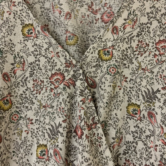 Melloday blouse gray with small flowers size large - Picture 4 of 6